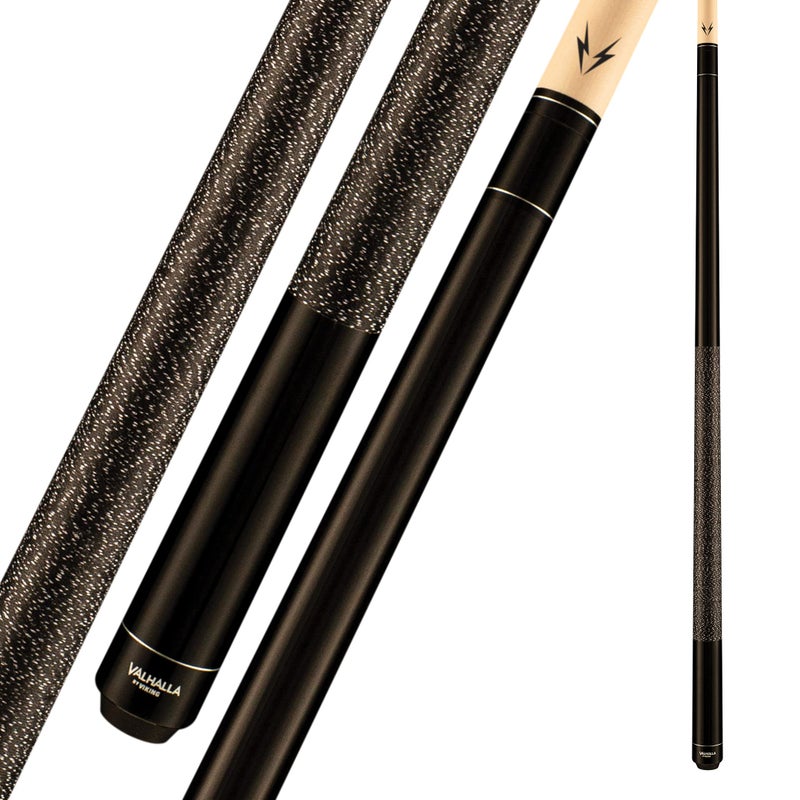 Viking Valhalla 100 Series with Irish Linen Wrap 2 Piece 58â€ Pool Cue Stick VA111 (19oz, Black) - Image 2